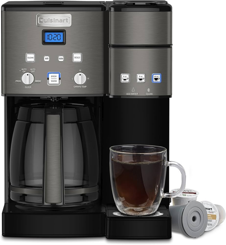 Cuisinart Coffee Maker,12 Cup with 3 Single-Size Brewers, 6, 8, 12 oz, Black/Stainless Steel, SS-... | Amazon (US)