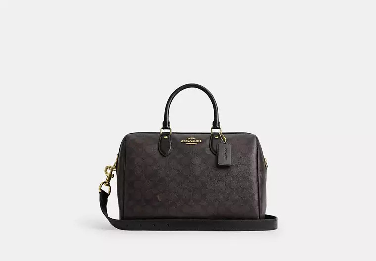 Rowan Large Satchel Bag In Signature Canvas | Coach (CA)