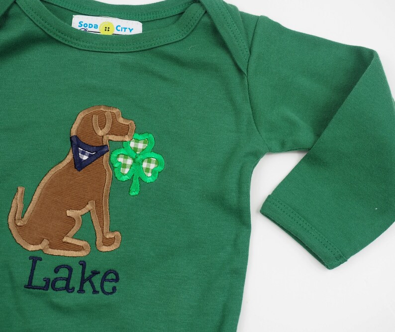 Boys St Patricks Shirt Green Shamrock Outfit Baby St Patrick's Day Clothes Puppy St Patricks Shir... | Etsy (US)
