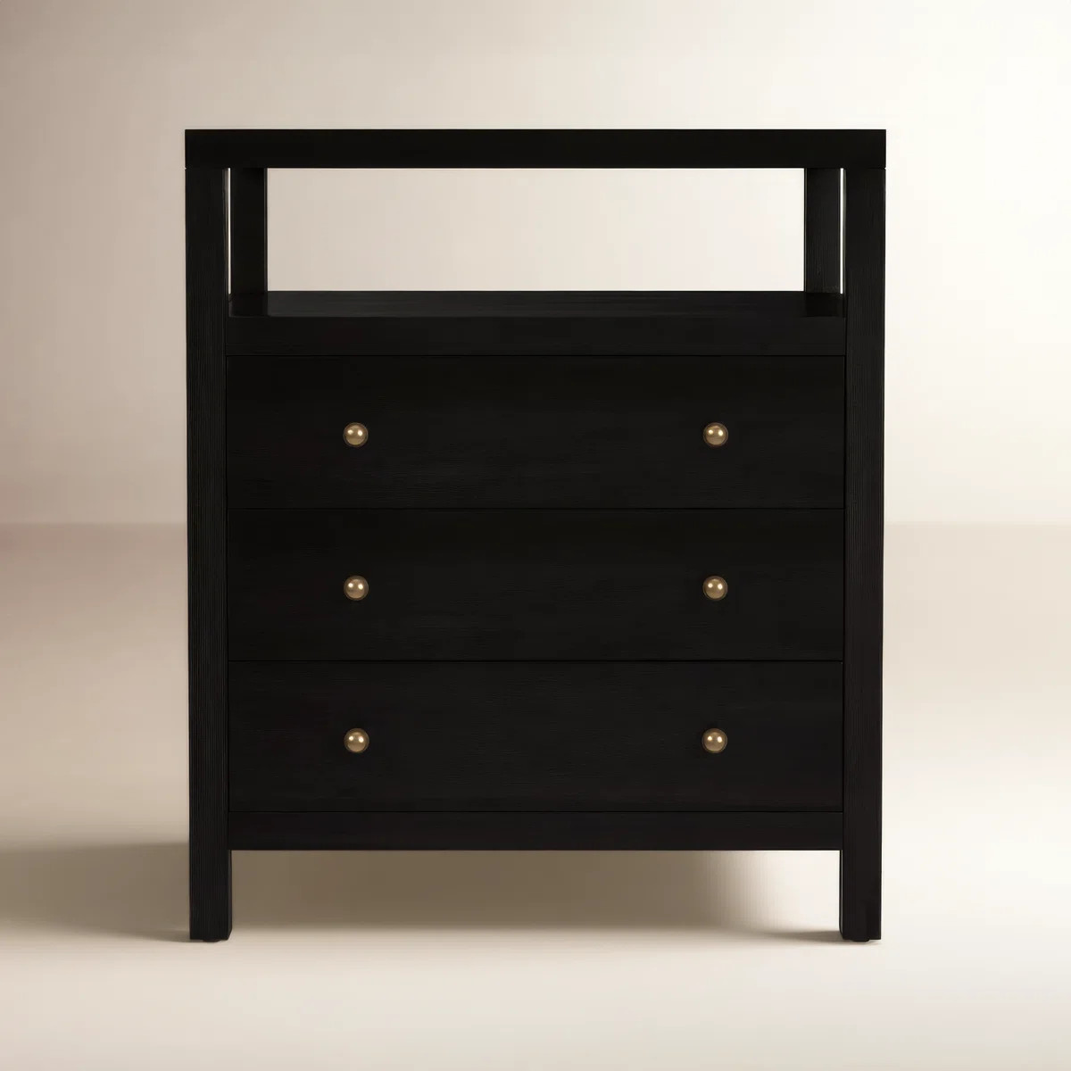 Celine 28" 3-Drawer Nightstand, Antique Coffee | Wayfair North America