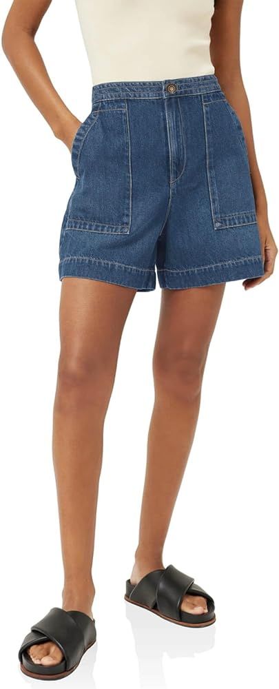 PLNOTME Women's Casual Jean Shorts High Waisted Denim Shorts Wide Leg Summer Shorts with Pockets | Amazon (US)