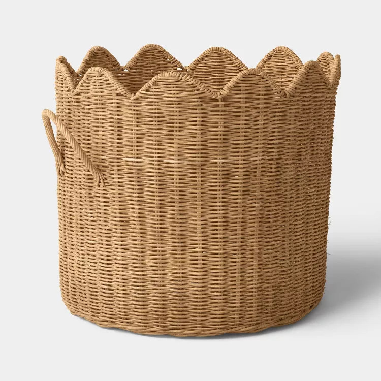 Scalloped Edge Woven Natural Basket - Threshold™ | Target