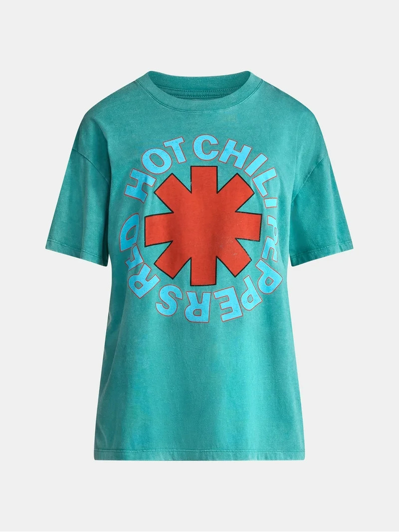 Red Hot Chili Peppers Women's Front Back Graphic Band Tee with Short Sleeves, Sizes XXS-XXL | Walmart (US)