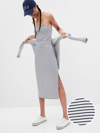 Modern Strapless Split-Hem Midi Dress | Gap (US)