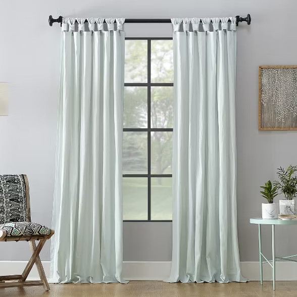 Washed Cotton Twist Tab Light Filtering Curtain Panel - Archaeo | Target