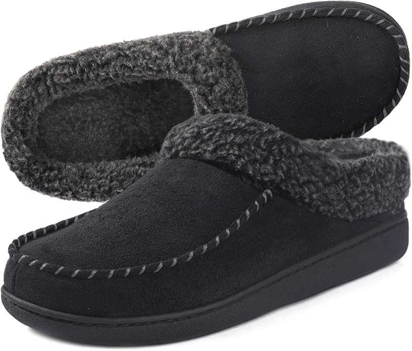 ULTRAIDEAS Men's Nealon Moccasin Clog Slipper, Slip on Indoor/Outdoor House Shoes | Amazon (US)