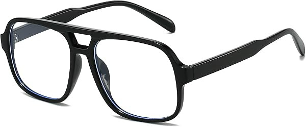 Breaksun Oversized Square Aviator Glasses for Women Men Big Frame Retro Blue Light Blocking Glass... | Amazon (US)