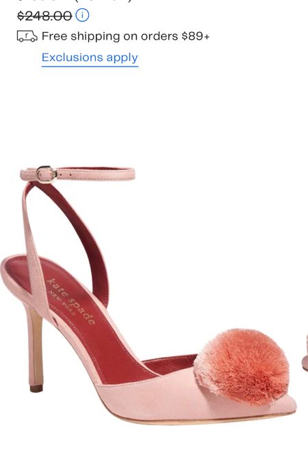 Kate Spade Mary Jane amour pom pump are currently on sale at $139.97

A stiletto heel and puffy pompom frame the playful silhouette of this party-ready pump secured by a slender ankle strap.
3 1/2" heel
Leather upper, lining and sole

#LTKCyberWeek #LTKsalealert #LTKshoecrush