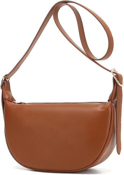 Barsine Small Crossbody Bag Vegan Leather Women's Cross Body Handbags Crescent Shoulder Purse | Amazon (US)