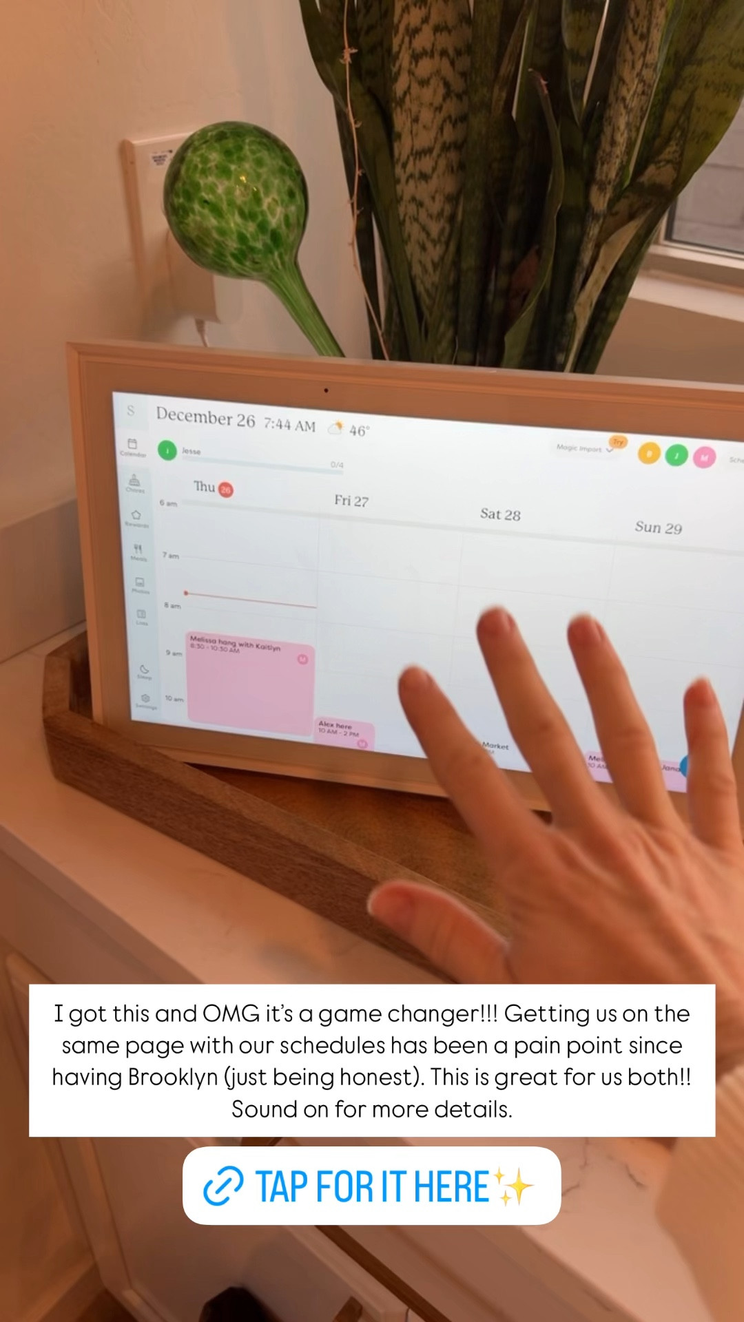 This smart calendar (skylight calendar) is amazing!!’ Helpful for families schedules. Links to your calendars. We love it for the family 

#LTKGiftGuide #LTKFamily #LTKHome