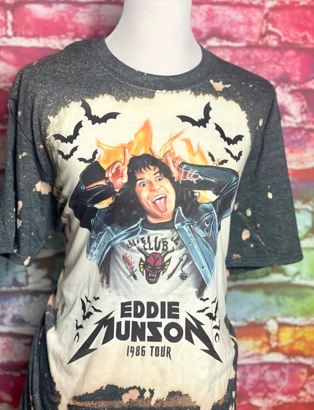 Eddie Halloween Distressed Tee - Etsy | Etsy (US)