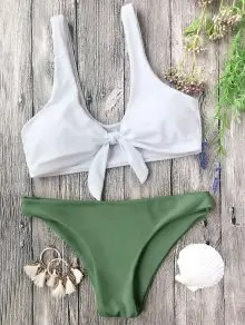 Padded Knotted Bralette Bikini Set | ZAFUL (Global)