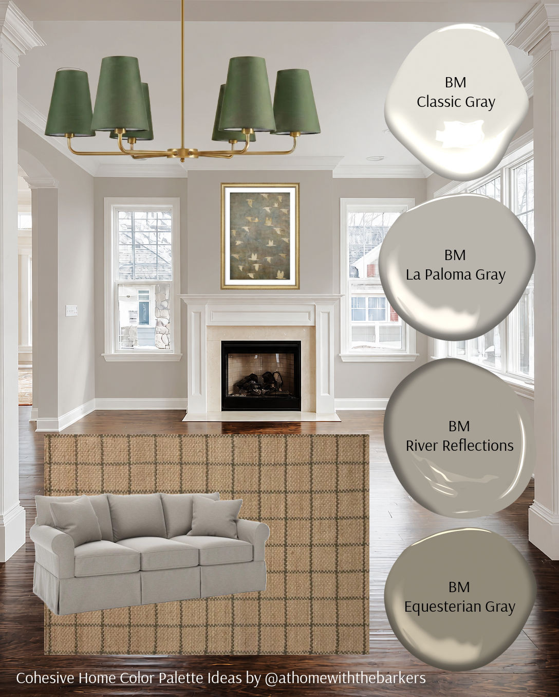 Pops of green in a gray living room 

 #LTKHome #LTKSaleAlert