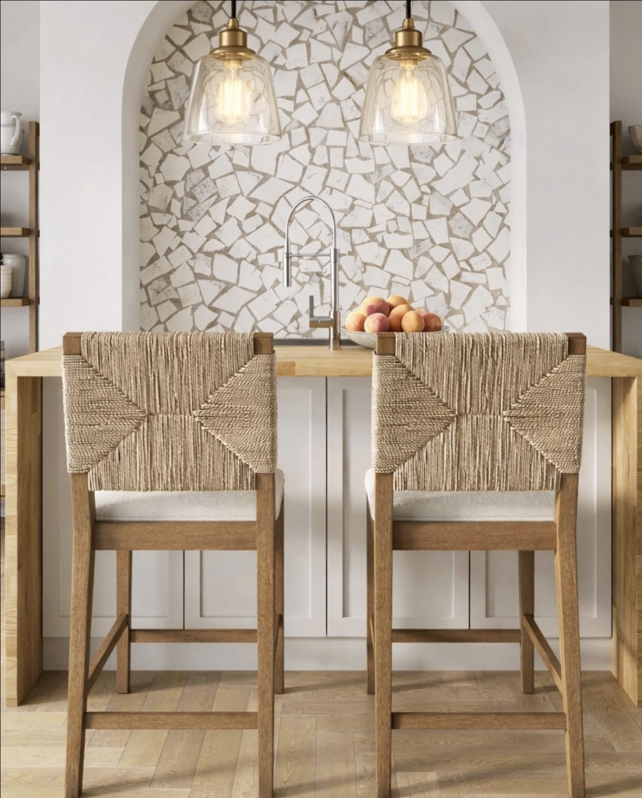 If you’re designing a kitchen and want it to feel elevated, THIS is the kind of seating you invest in.

The combination of:
– natural seagrass texture
– warm wood tones
– soft upholstered seat

…creates that layered, custom look designers aim for.

These are the pieces that take a kitchen from basic → intentional + curated.

#barstool #kitchendesign


#LTKHome #LTKSaleAlert #LTKselfcare