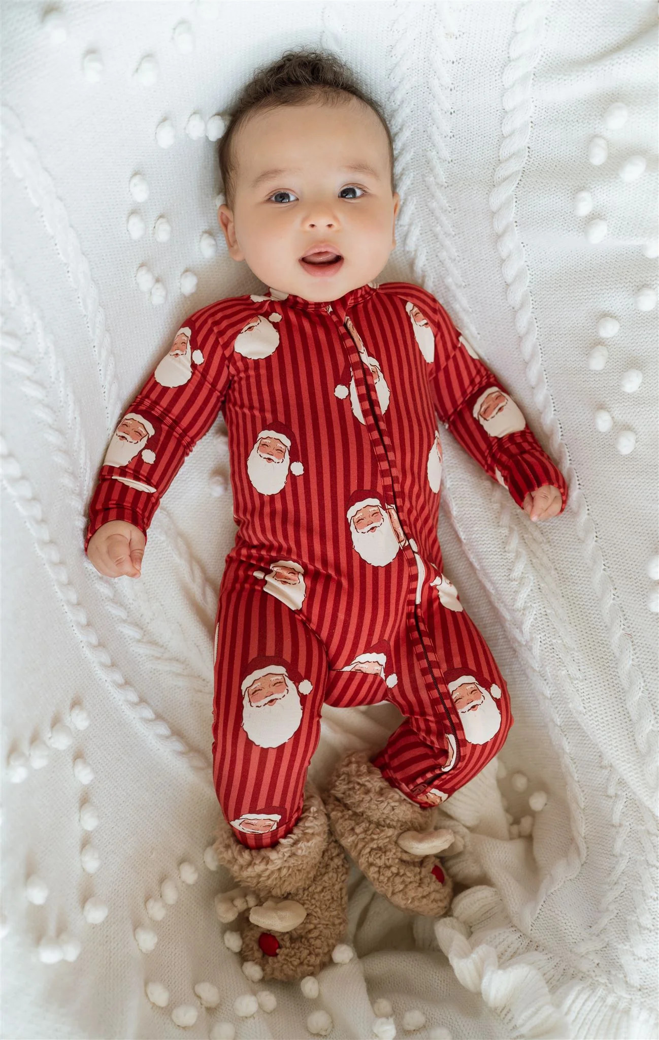 Santa Zipper Romper | In My Jammers