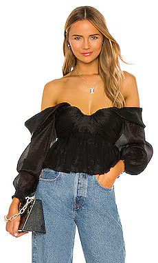 House of Harlow 1960 x REVOLVE Burna Blouse in Black from Revolve.com | Revolve Clothing (Global)