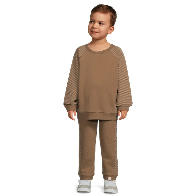 easy peasy Baby and Toddler Boy Sweatshirt and Jogger Pants Outfit Set, 2-Piece, Sizes 12M-5T | Walmart (US)