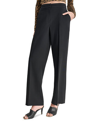 DKNY Petite Seamed Waistband Wide-Leg Pants - Macy's | Macy's