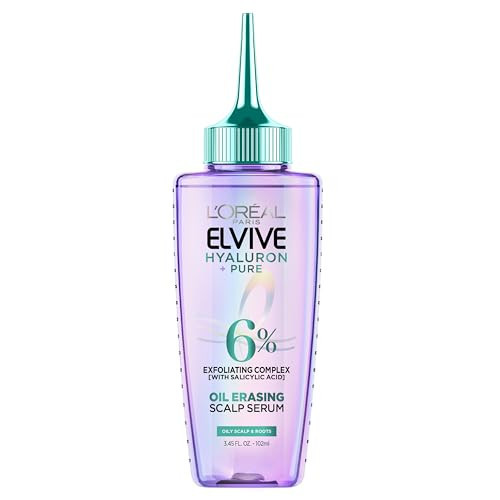 L'Oreal Paris Elvive Hyaluron + Pure Oil Erasing Scalp Serum with Salicylic Acid For Oily Hair, 3.45 Fl Oz | Amazon (US)