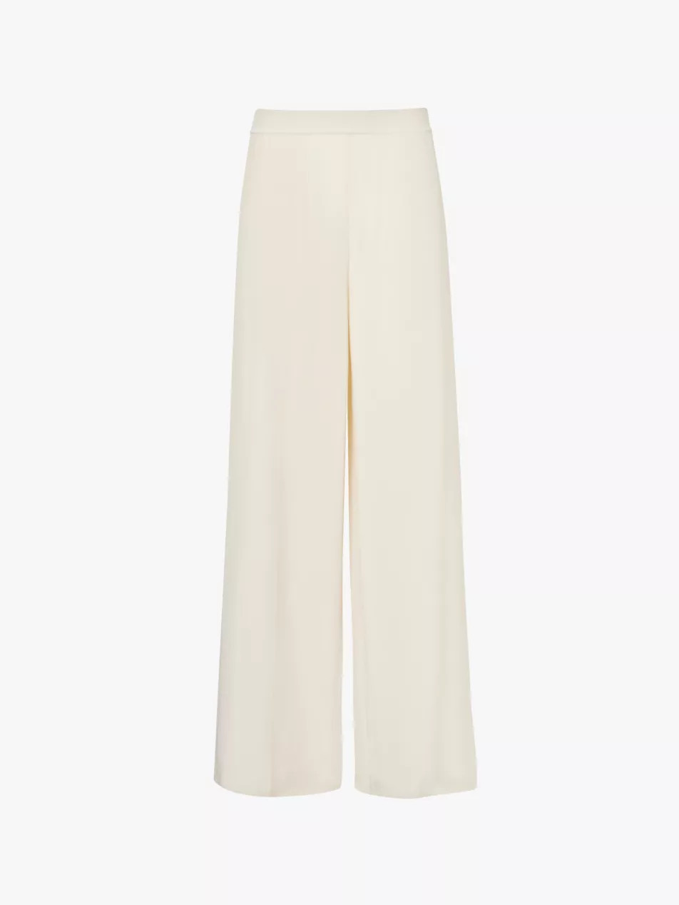 Hulin knitted-waistband wide-leg high-rise silk trousers | Selfridges