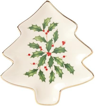 Lenox Serveware, Hosting The Holidays Tree Plate, Festive Porcelain Dinnerware, Service for 1, Pa... | Amazon (US)