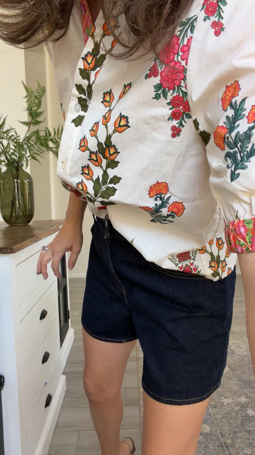 An easy outfit I keep reaching for on repeat. These high-rise denim shorts are the perfect length for petites (no awkward bunching or extra fabric), and this lightweight printed top instantly makes it feel more put together without trying too hard.

The sandals are that simple elevated pair that go with everything and make this feel like a real outfit, not just “shorts and a top.”

Everything here is comfortable, breathable, and actually wearable for real life—school runs, errands, or just getting out the door feeling a little more like yourself.

Petite-friendly outfit, 5’2 style, everyday mom outfits, easy summer outfit, denim shorts outfit, casual elevated style



#LTKootd #LTKPetite