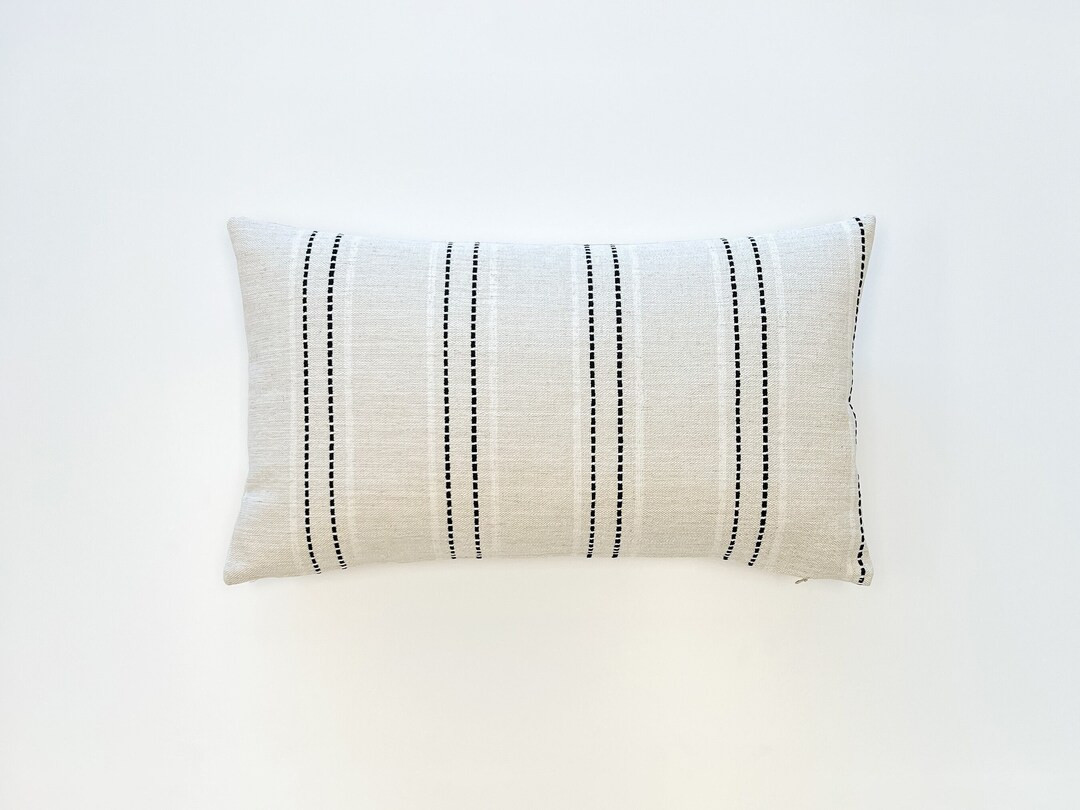 Striped pillow cover, woven pillow cover, neutral decor, neutral pillow, designer pillow cover, s... | Etsy (US)