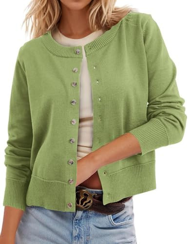 2026 Spring Leopard Cardigan Womens Button Up Lightweight Sweaters Long Sleeve Cheetah Print Crop... | Amazon (US)