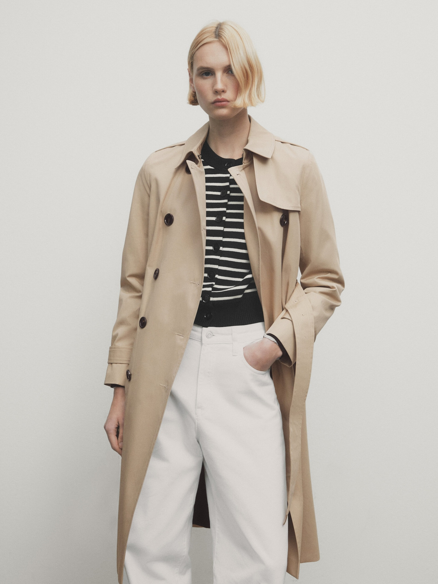Trenchcoat mit Gürtel | Massimo Dutti DE