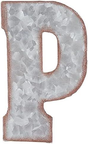 Hobby Lobby Galvanized Metal Letter Symbol Wall Decor - P | Amazon (US)