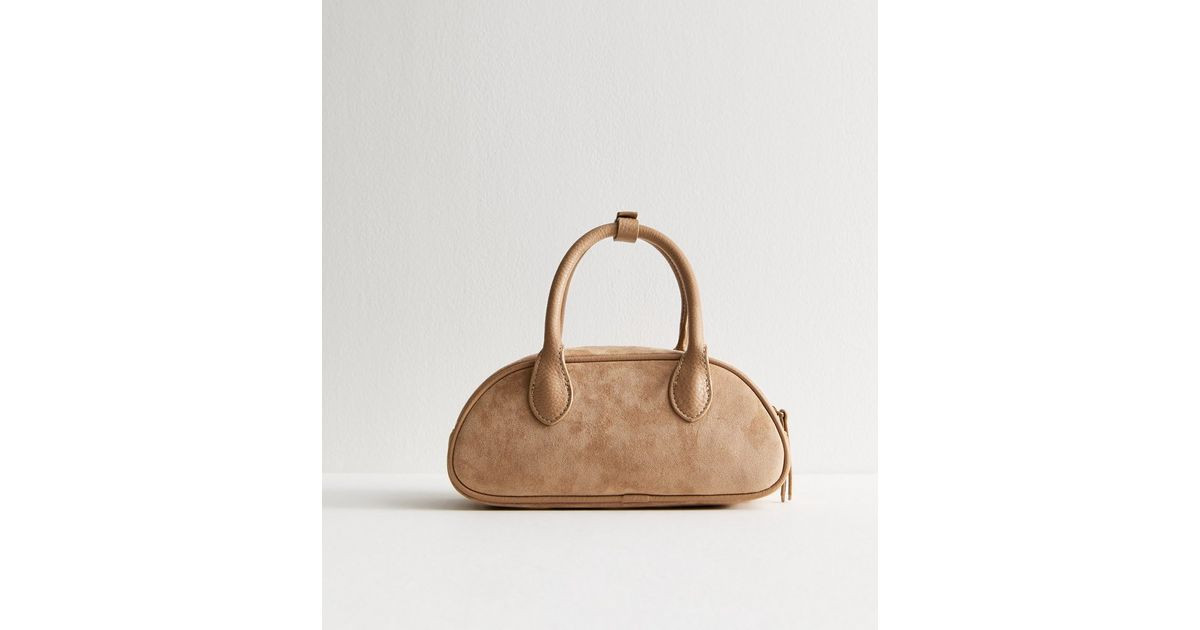 Brown Suedette Bowler Crossbody Bag | New Look | New Look (UK)