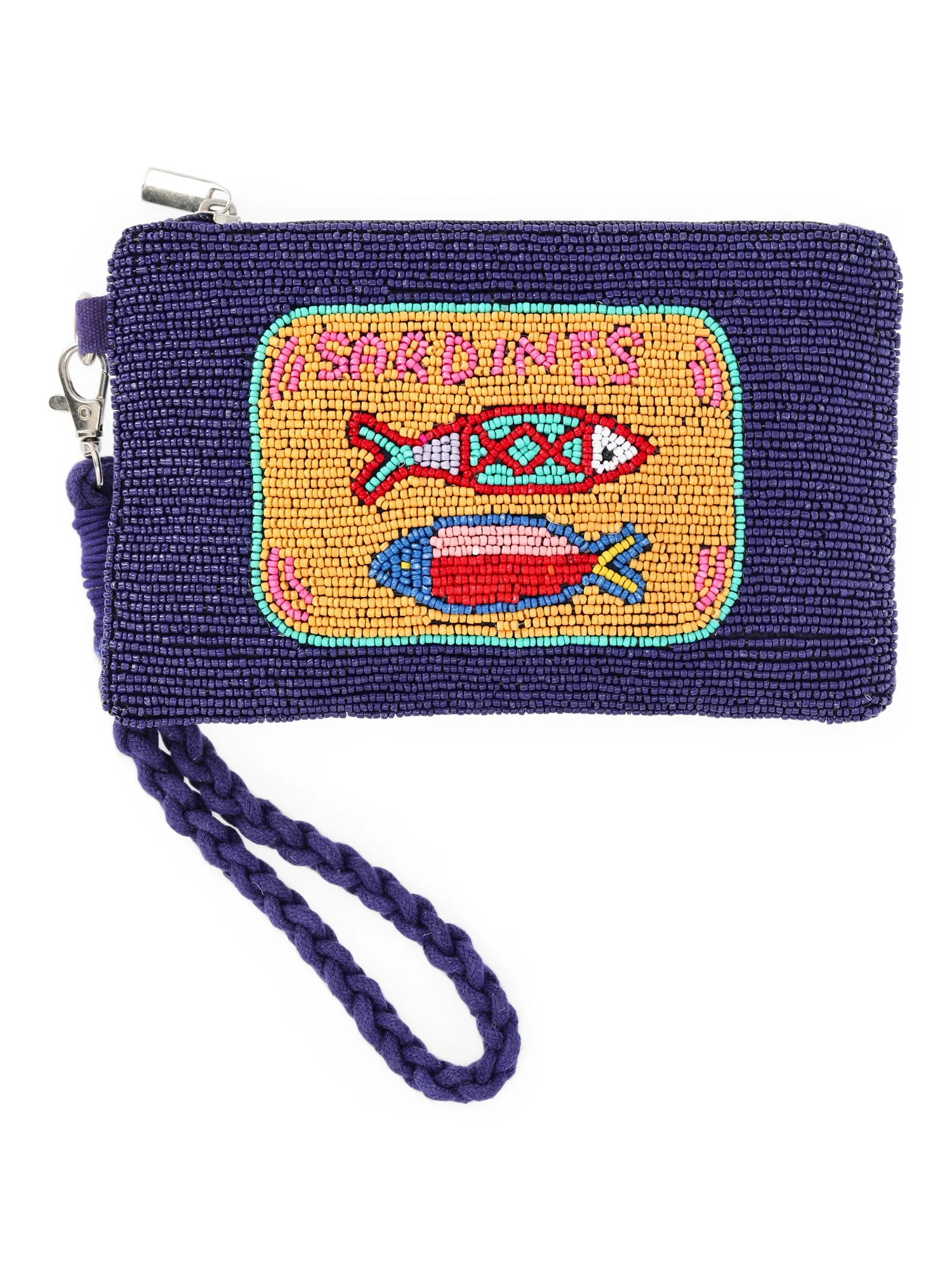 No Boundaries Women's Beaded Wristlet, Navy Sardines | Walmart (US)