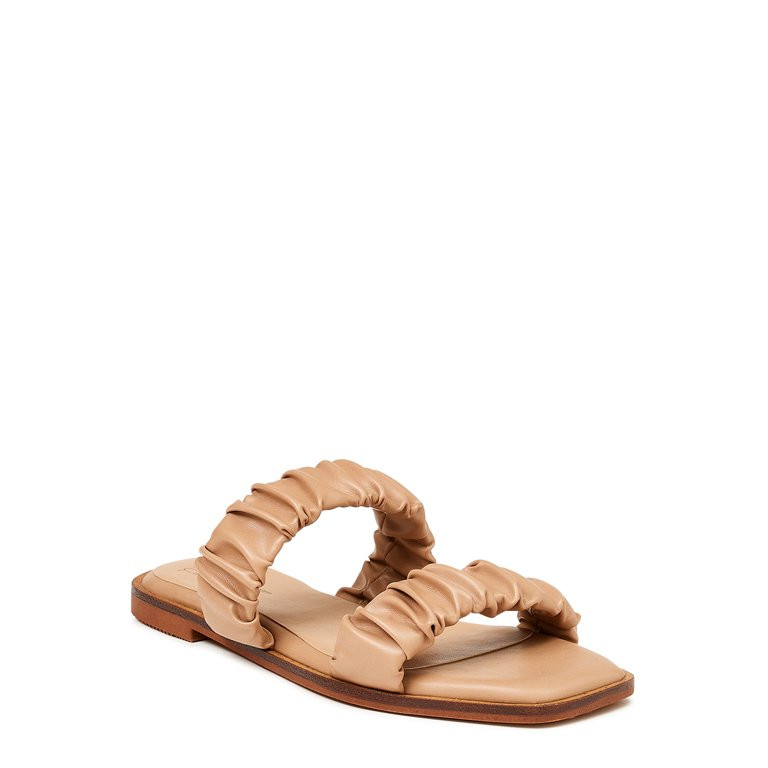 Time and Tru Women's Ruched Strap Sandals | Walmart (US)