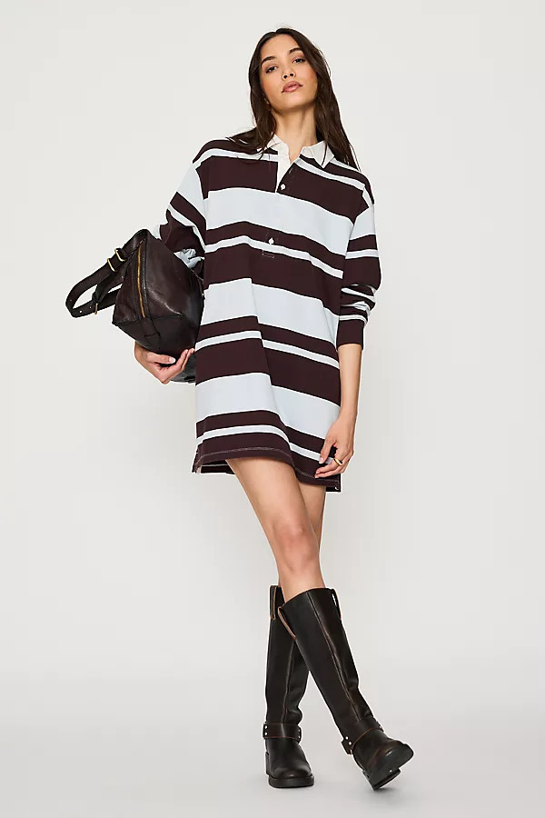 Good American 100% Cotton Rugby Stripe Mini Dress | Anthropologie (UK)
