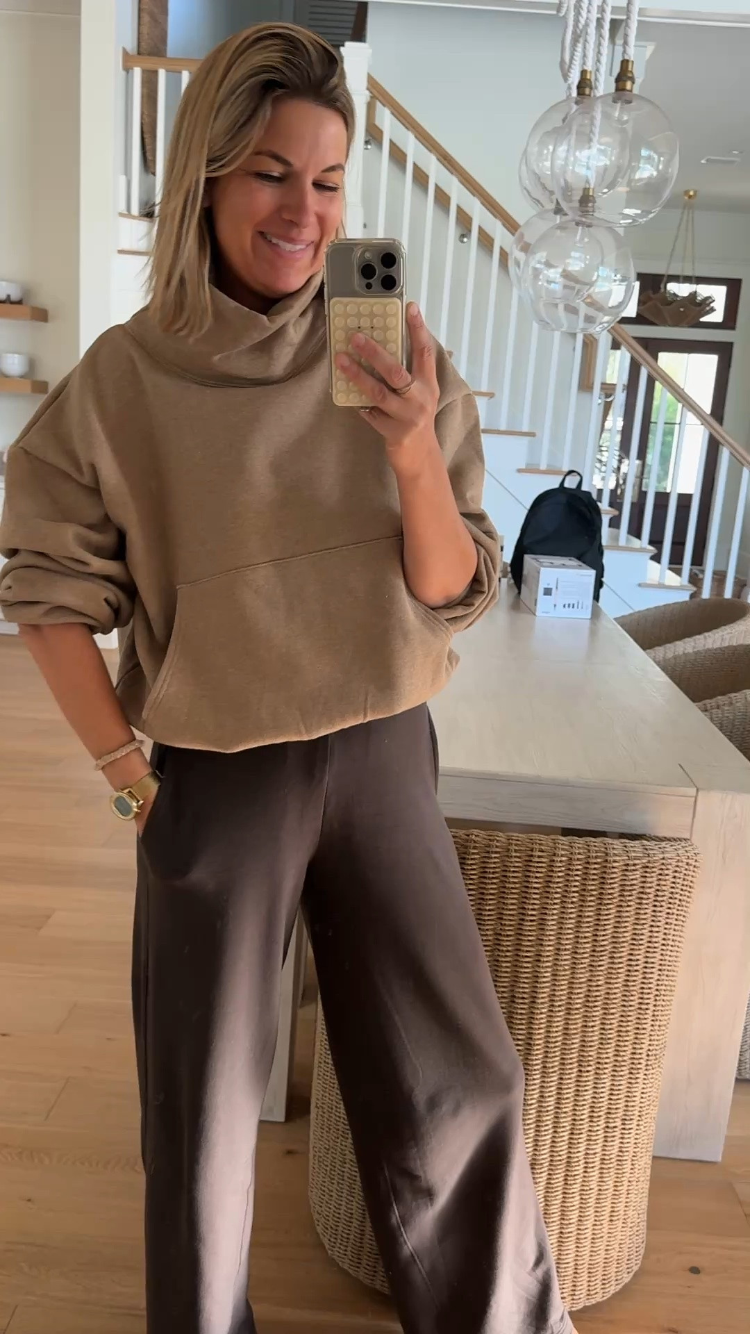 My current favorite cozy pieces for lounging at the house.  Small sweatshirt and small tall sweatpants. I am 5’11”.

#LTKSaleAlert #LTKTall #LTKmomlife
