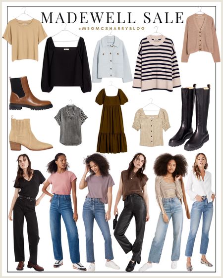 Tons of good stuff on sale at Madewell! Jeans, sweaters, and boots all perfect for fall

#LTKSeasonal #LTKunder100 #LTKsalealert