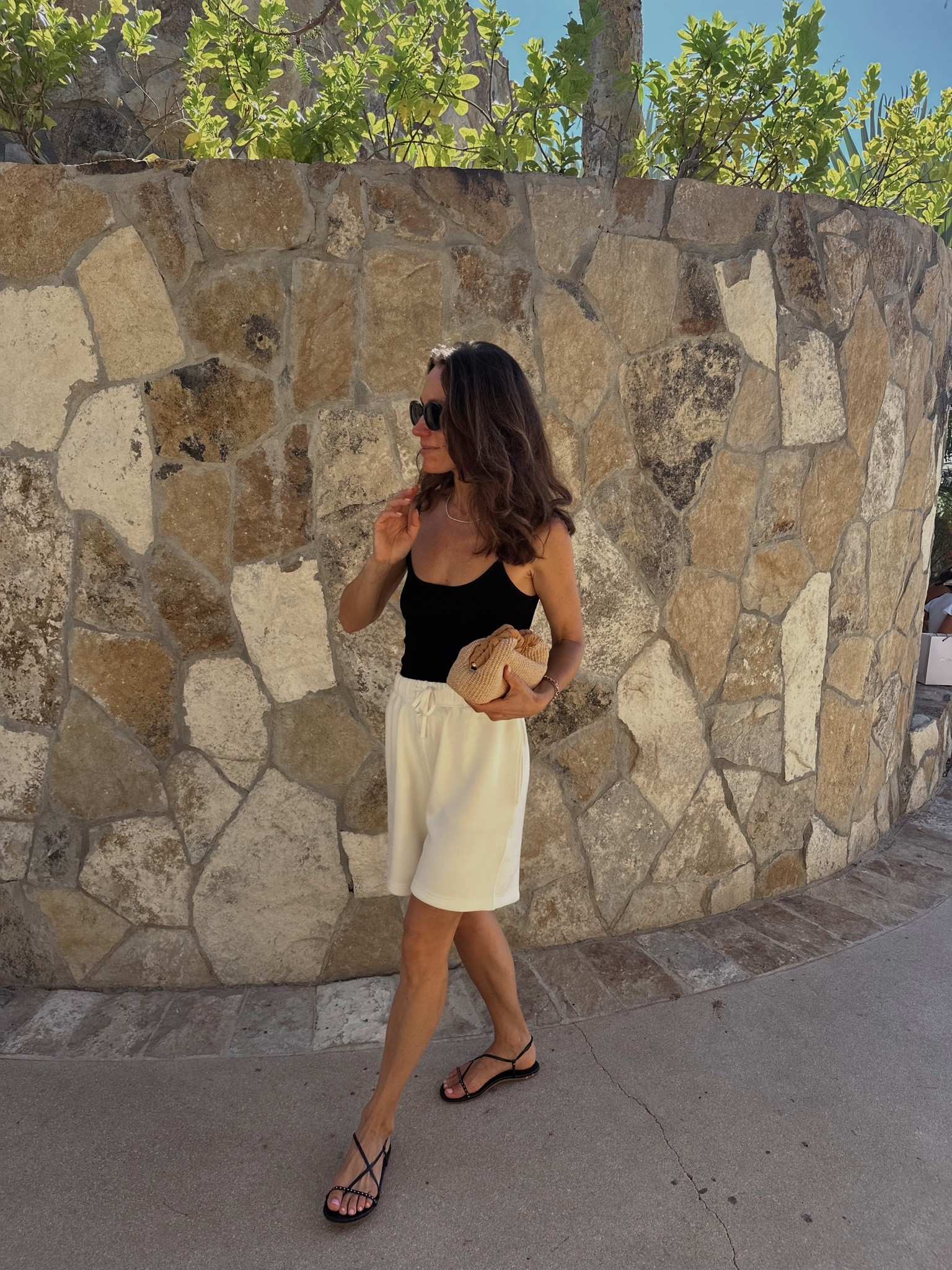 Morning breakfast in buttery soft shorts and an easy tank 
Inseam of shorts are elevated and chic and they run tts , I’m 5’2 for reference

#LTKOver40 #LTKPetite