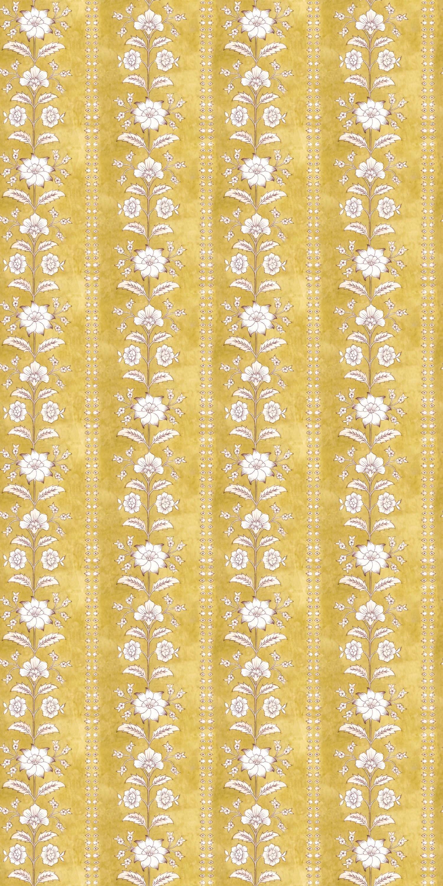 Flower Garland - Faux Grasscloth / 2 x 12 ft / Mustard -- CFAF69 | Chasing Paper
