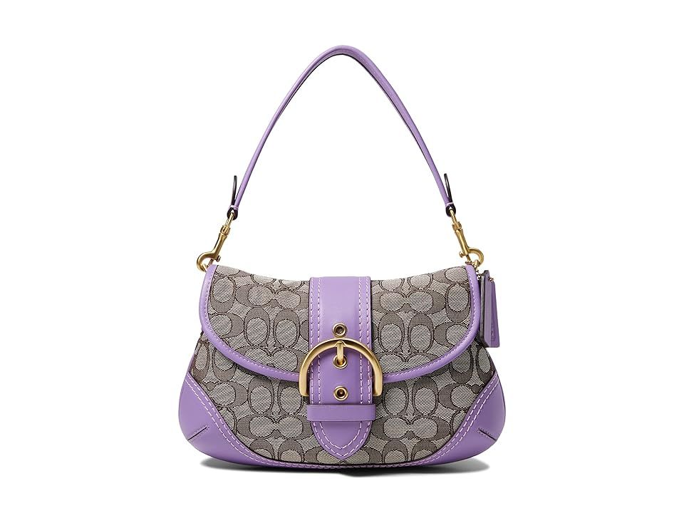COACH Signature Jacquard Soho Bag (Iris) Handbags | Zappos