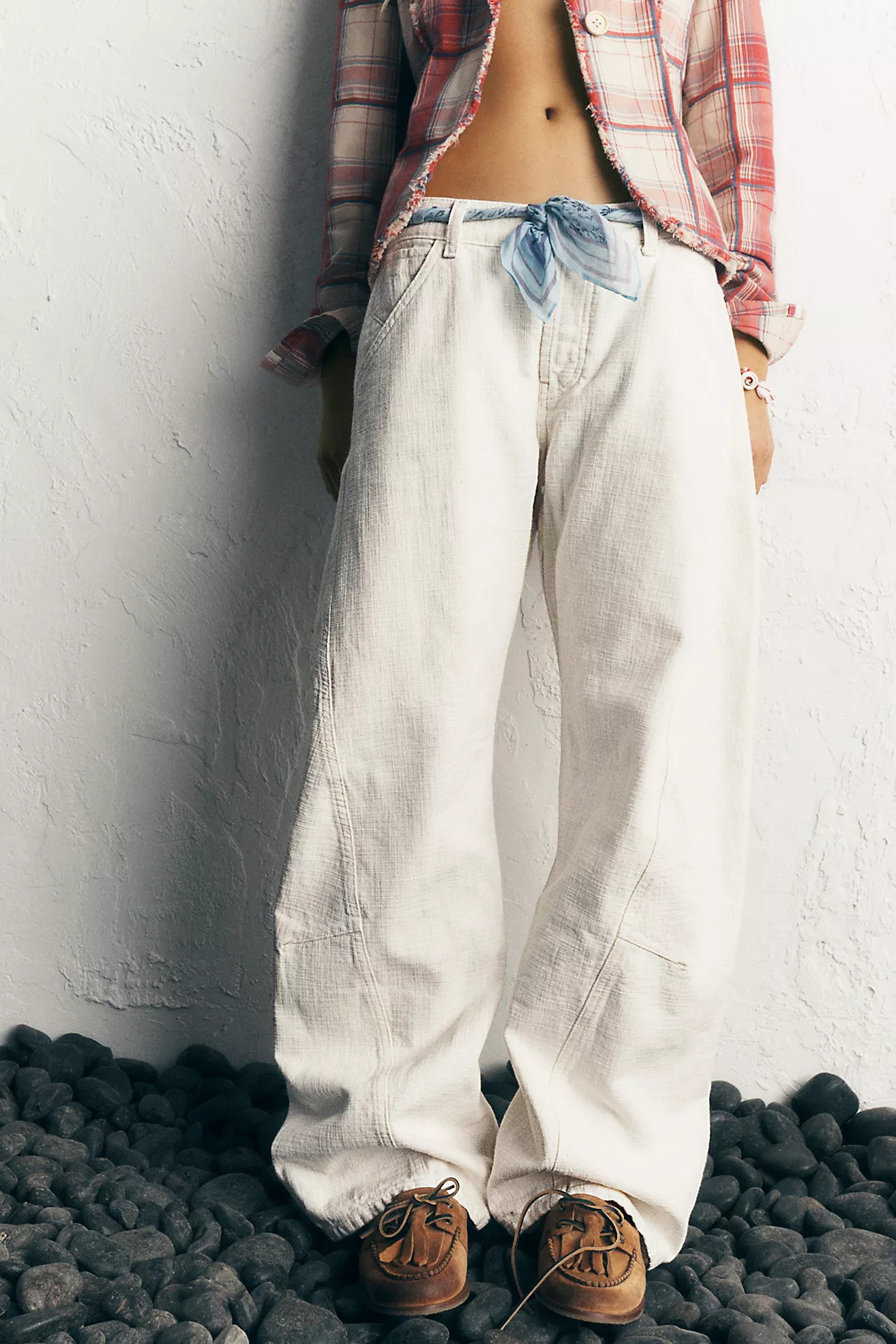 We The Free Highland Low-Rise Twisted Bowed Jeans | Free People (Global - UK&FR Excluded)
