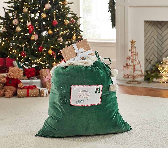 Letters to Santa Green Santa Bag | Pottery Barn Kids