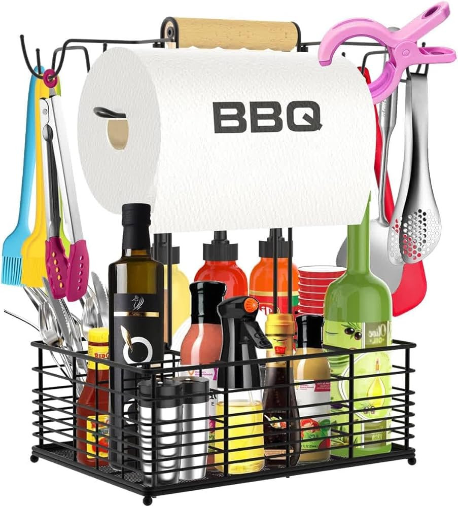 Grill Caddy, BBQ Caddy for Outdoor Grill, Camping Essentials, Camping Accessories, Outdoor Kitche... | Amazon (US)