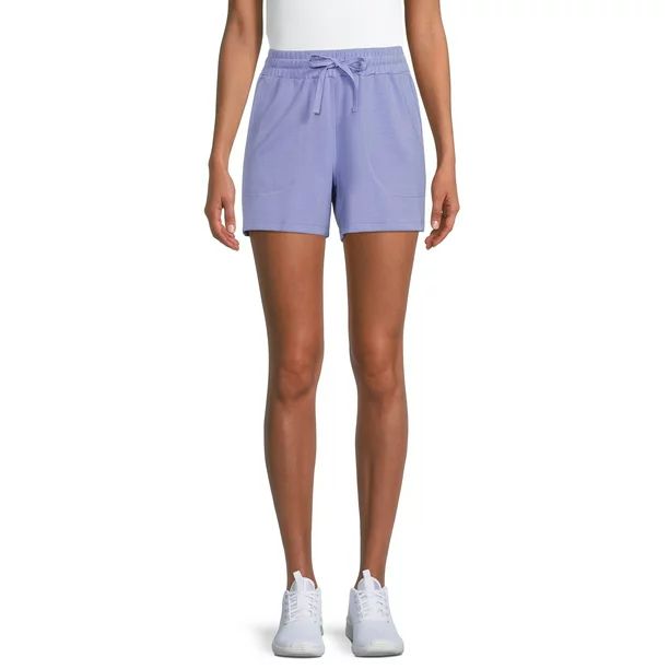 Avia Women's Knit High Rise Shorts With Pull-On Drawstring And Pockets | Walmart (US)