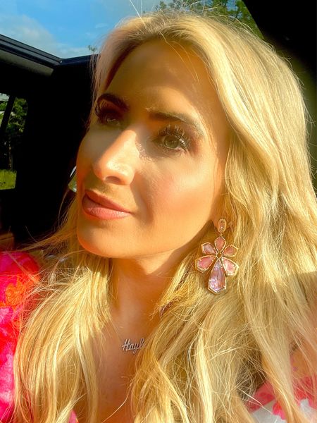 Golden Hour - wearing earrings from Kendra Scott’s most recent Spring Collection 