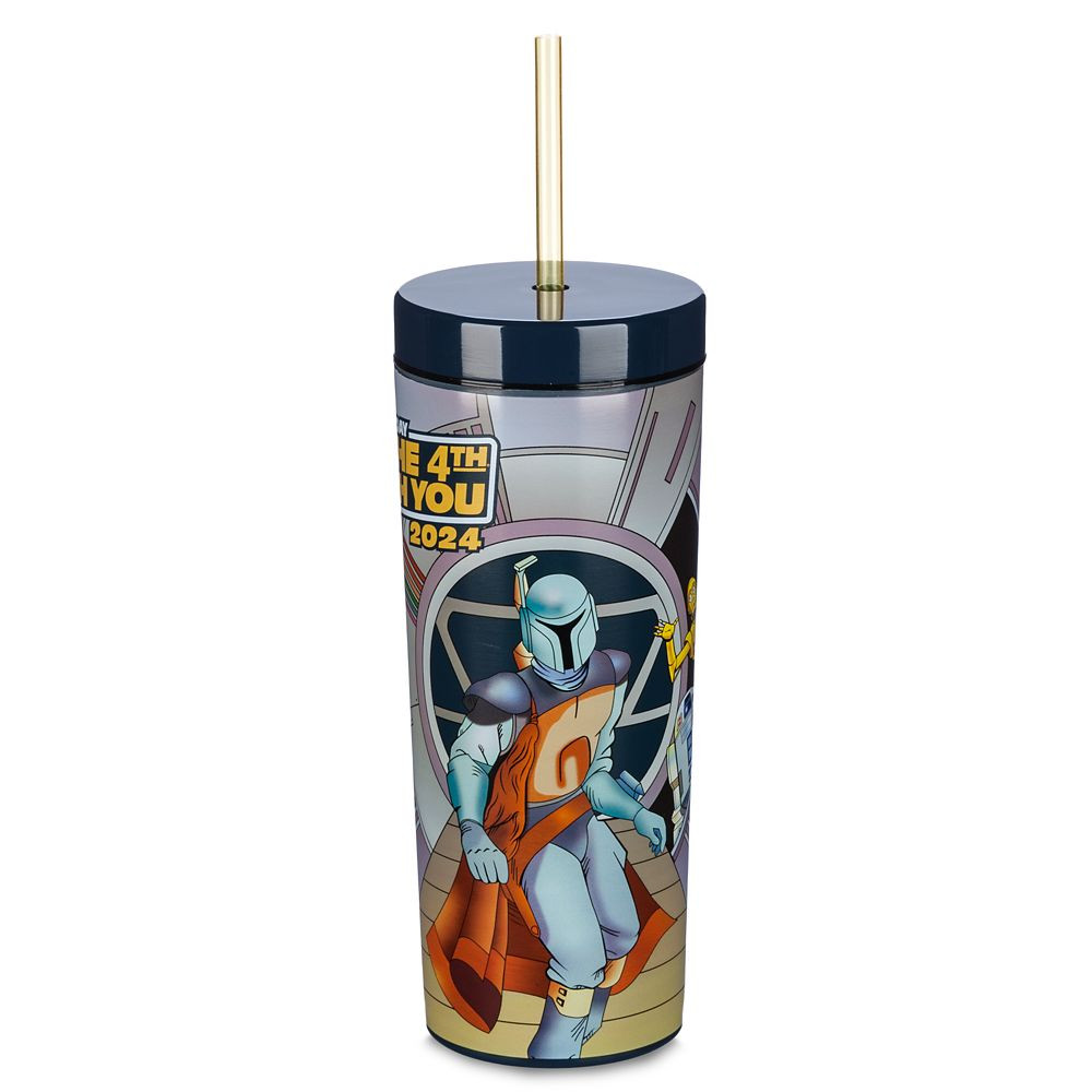 Star Wars: May the 4th Be With You 2024 Stainless Steel Water Bottle with Straw | Disney Store
