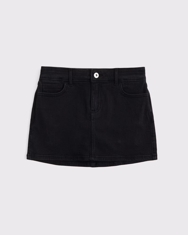 abercrombie kids girls denim mini skort in black - size 17/18 | Abercrombie & Fitch (US)