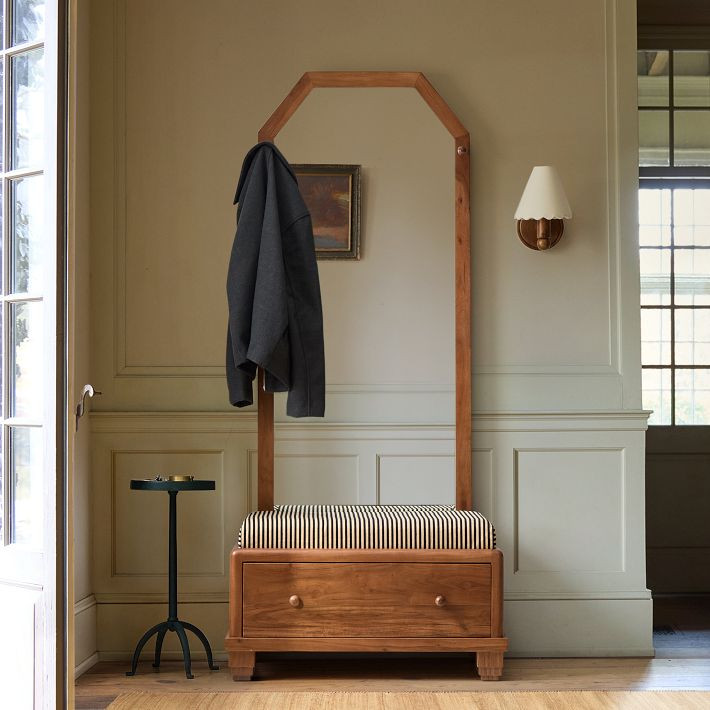 Pierce & Ward Entry Bench w/ Mirror (32") | West Elm (US)