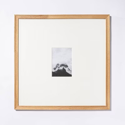 20" x 20" Matted to 5" x 7" Gallery Frame Natural Wood - Threshold™ designed with Studio McGee | Target