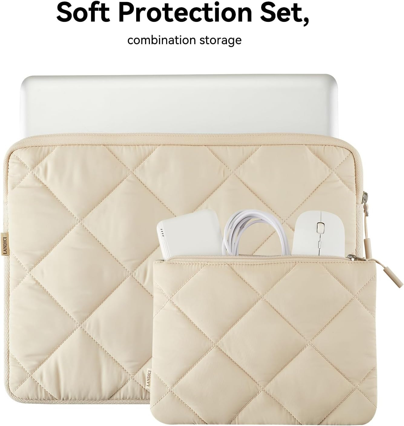 LANDICI Puffy Laptop Sleeve for 13-13.6 inch MacBook Air M3/A3113 2024, M2/A2681 M1/A2337, MacBoo... | Amazon (US)