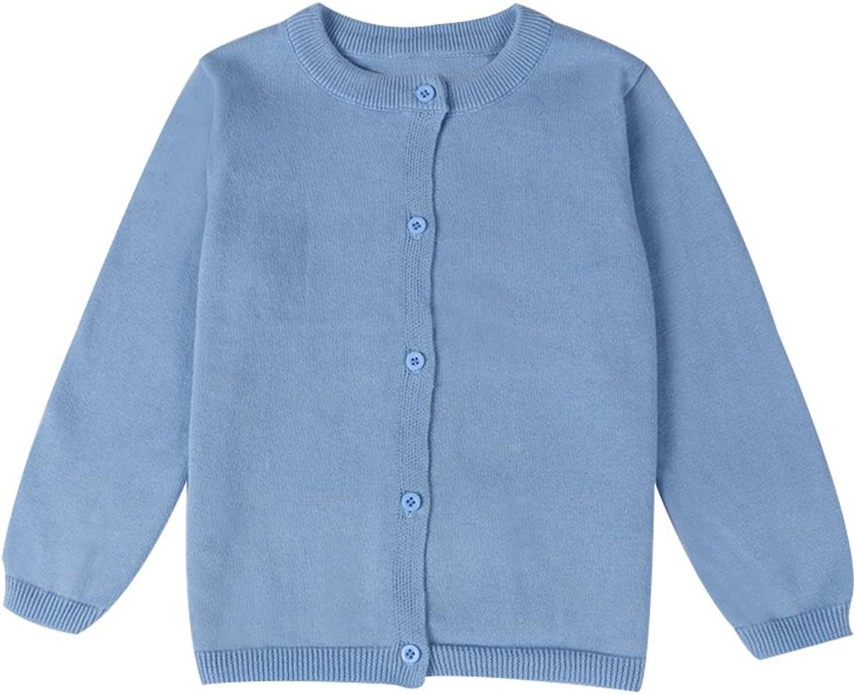 Baby Boys Girls Button-Down Cardigan Toddler Cotton Knit Sweater 1-5t Kid | Amazon (US)